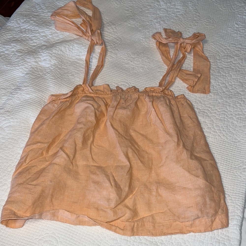 J.Crew linen cropped top